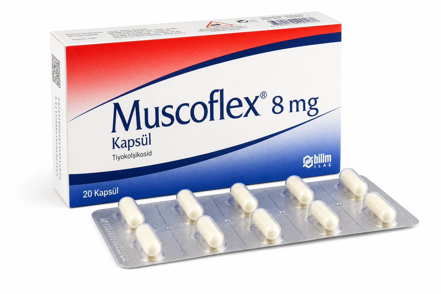 Muscoflex 8 mg Kapsül (Tiyokolşikosid 8 mg) ürün görseli