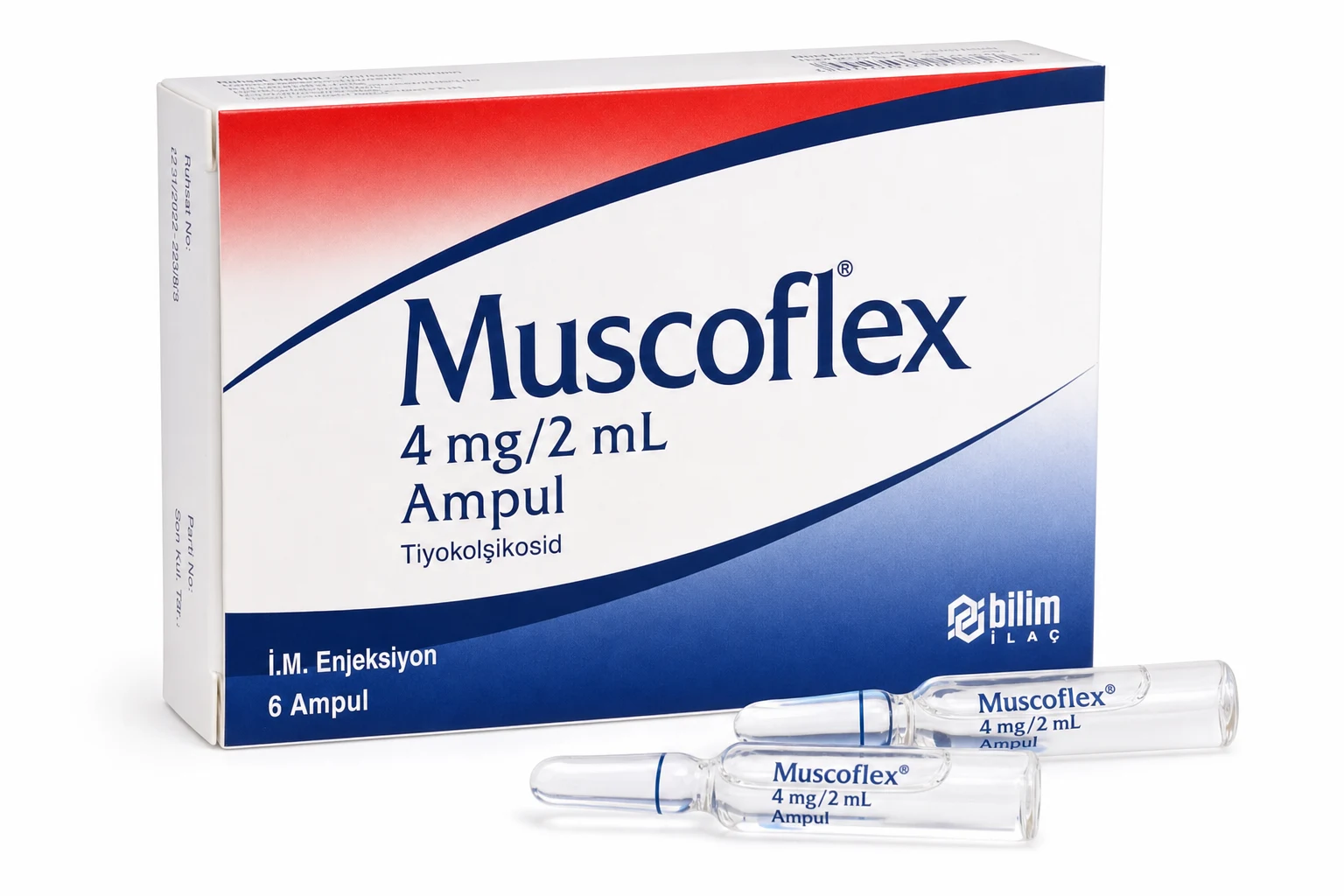 Muscoflex 4 mg/2 mL Ampul (Tiyokolşikosid 4 mg/2 mL) ürün görseli